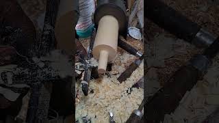 Woodturning Working wood woodturnerlathe woodworkingtools [upl. by Ihcego353]