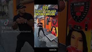 NGANNOU PUNCH MACHINE CHALLENGE ACCEPTED 999 HIGHEST SCORE HARDEST PUNCHER IN THE WORLD [upl. by Harneen231]