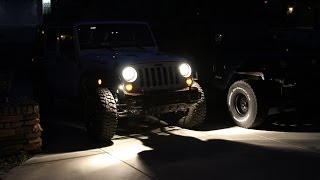 DIY Rock Lights install on Jeep Wrangler RockTrooper [upl. by Sabba]