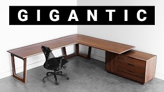 How To Build a Giant Corner Desk  Woodworking [upl. by Aryt682]