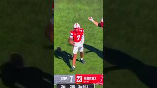 Malcolm Hartzog interception Nebraska Husker Blackshirt Football vs UTEP 83124 [upl. by Louisette]