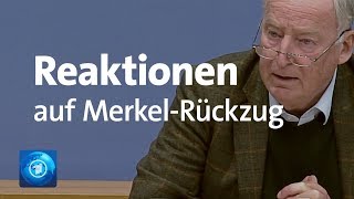 Merkel Reaktionen auf angekündigten Rückzug [upl. by Belanger]