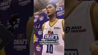 Jonnel Policarpio on being most valuable at the PBA Draft Combine  OSOnTheSpot [upl. by Mieka]