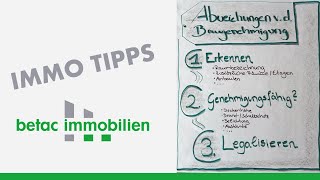 IMMO TIPPS Abweichungen Baugenehmigung [upl. by Pepito]