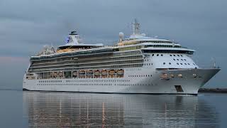 Royal Caribbeans Brilliance of the Seas in the channel Outer Harbor Adelaide South Australia [upl. by Nolubez850]