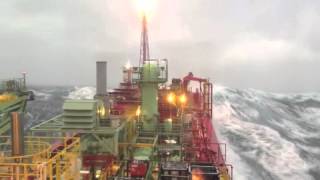 FPSO BW Athena  Huge high sea storm [upl. by Jack]