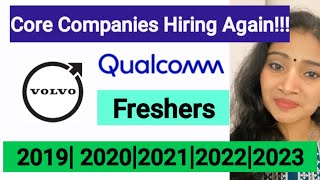 Core Companies Hiring Freshers Qualcomm Hiring again No Experience Needed Jobs 2023 [upl. by Cookie]