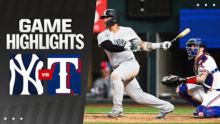 Yankees vs Rangers Game Highlights 9224  MLB Highlights [upl. by Lavicrep431]