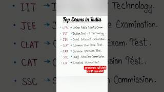 👉Top exam in India l English shorts vidio [upl. by Merci]