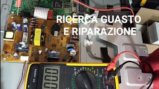 riparazione tv led  test alimentatore e risoluzione problema [upl. by Gradey]