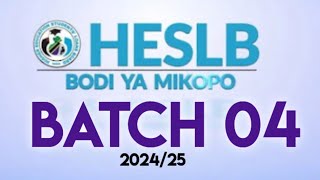 HESLB YATANGAZA WALIOPANGIWA MIKOPO AWAMU YA NNE BATCH 04  202425 [upl. by Bicknell]