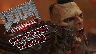 DOOM HATER not really lol plays DOOM ETERNAL for the first time [upl. by Ranite]