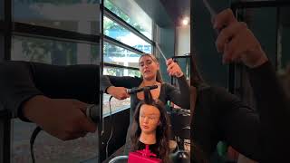 Thermal curling 101 figure8 beautyschool barrelcurl iron curling howto [upl. by Juditha]