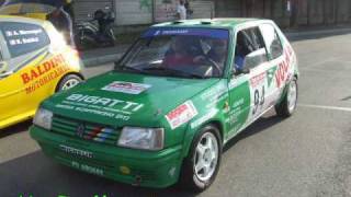 Vola Fabrizio SPETTACOLO al Rally tartufo 2009 peugeot 205 rallye Gr A [upl. by Kellene]