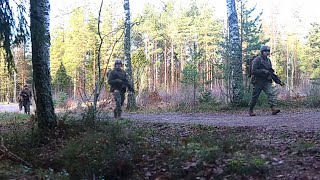 US Marines hold combat patrol simulation in preparation for Freezing Winds 24 [upl. by Idalina]