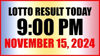 Lotto Result Today 9pm Draw November 15 2024 Swertres Ez2 Pcso [upl. by Newol]