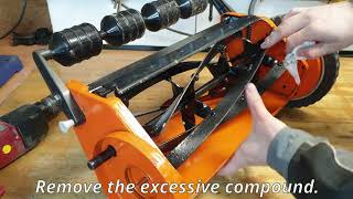 How To Sharpen The Old Reel Mower Blades  Husqvarna [upl. by Teteak]