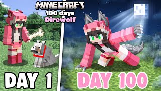 I Spent 100 Days as a DIREWOLF in Minecraft [upl. by Chalmers576]