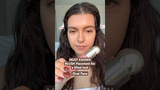 Perfect Blush Placement for Oval Faces Sculpt amp Lift 🩷 makeuptips makeuphacks makeuptutorial [upl. by Sheryle315]