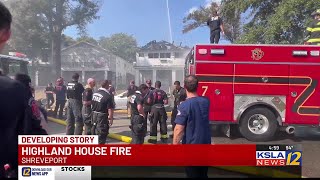 More than a dozen Shreveport Fire Dept units put out house fire on Egan Street [upl. by Bergh]