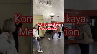 Breathtaking Soviet Grandeur Exploring Moscows Komsomolskaya Metro Station travelblog vlog [upl. by Loftis]