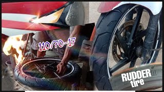 INSTALL RUDDER TIRE 1107017 Firsttym maka Brand New Tire Mot2 ko😂😂 [upl. by Iredale]