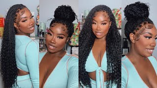 Curly Bohemian Knotless Braided Full Lace Wig Install FT YWIGS HAIR  Multiple Styles [upl. by Alema]