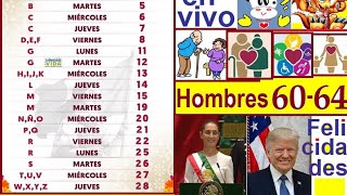 CALENDARIO PAGOS HOMBRES 60 A 64 FELICIDADES TRUMP [upl. by Afital]