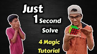 Rubiks Cube Magic Trick Tutorial Just 1 seconds Solve 🔥🔥 [upl. by Nolyarg493]