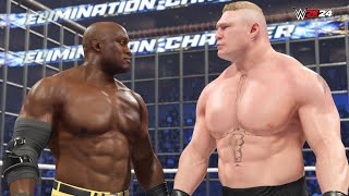 Bobby Lashley vs Brock Lesnar  Steel Cage Match  ELIMINATION CHAMBER  WWE 2K24 [upl. by Amador]