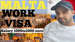 Malta 🇲🇹 work visa for Indians Malta ka work visa Good opportunity and salary move to Europe 🇪🇺 [upl. by Seidule]