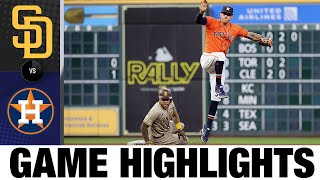 Padres vs Astros Game Highlights 52821  MLB Highlights [upl. by Alohcin880]