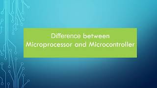 Difference between Microprocessor and Microcontroller [upl. by Nedra976]