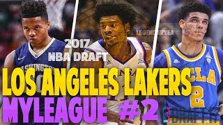 EPIC NBA DRAFT BALL OR FULTZ NBA 2K17 LA LAKERS MYGM 2 [upl. by Proud255]