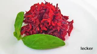 ►Rote Beete Salat Rote BeteApfel Rohkostsalat Rote Bete Salat Rote Beete Salat selber machen [upl. by Adnilak99]