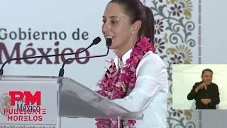 LA PRESIDENTA DE MÉXICO DRA CLAUDIA SHEINBAUM EN JANTETELCO PRIMERA VISITA AL ESTADO DE MORELOS [upl. by Jayme]