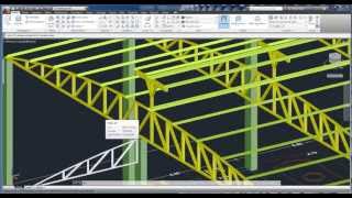 Estruturas Metálicas em 3 D no Autocad [upl. by Aehtna]