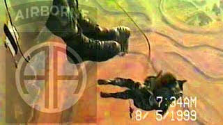 Blackhawk Helicopter 82nd Airborne Paratrooper Rigger Proficiency Jump  Spc Buczko 05August1999 [upl. by Umberto181]