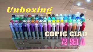 Copic Ciao Markers 72 Set A  Unboxing and Showcase [upl. by Merwyn346]