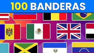 Adivina 101 Países por su Bandera 🚩🤓 Banderas del Mundo  ¿Cuántas Reconoces 🤔✅ [upl. by Ittocs]