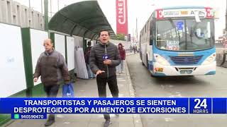 ¡Se sienten desprotegidos Pasajeros y choferes denuncian ausencia de policías en buses y paraderos [upl. by Ealasaid]