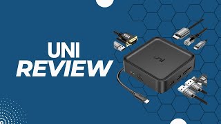 Review uni USB C Docking Station Dual Monitor with HDMIVGA 10 in 1 USB C Hub with HDMI VGA [upl. by Alarick4]