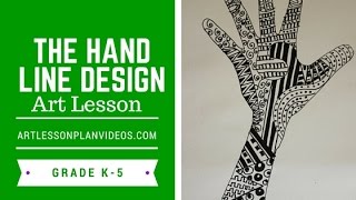 Elementary Art Lesson The Hand Line Design [upl. by Haldane]