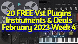 20 Best New FREE VST Plugins Vst Instruments Sample Packs amp Plugin Deals  FEBRUARY 2023 Week 4 [upl. by Itsa]