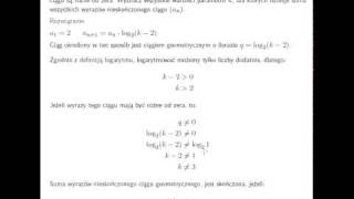 Suma ciągu geometrycznego zdefiniowanego wzorem rekurencyjnym [upl. by Ecnarwal]