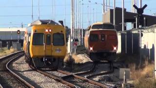 Adelaide Metro Railcars arriving at Dry Creek [upl. by Ahsiekel113]