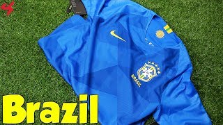 World Cup 2018 Nike Away Brazil Soccer Jersey Unboxing  Review [upl. by Redlac183]