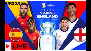 🔴EURO 2024 LIVE Spain vs England EURO 2024 Final Match 2   Fifa 23 PC Game [upl. by Garland]