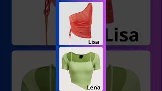 Lisa or lena lisa lena fashion youtubeshorts outfit choose [upl. by Daas]