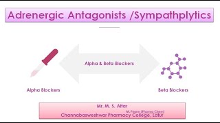 Adrenergic Antagonists  Sympatholytics  UNITII  MCI [upl. by Glanville665]